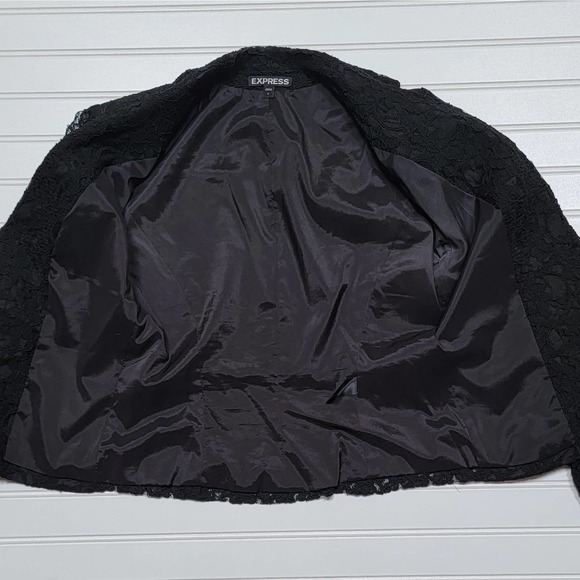Express Black Lace Blazer Jacket - Picture 4 of 6